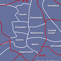 Mapa de Servicio Tecnico de Calderas Madrid Centro capital