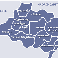 Mapa de Servicio Tecnico de Calderas Madrid Sur